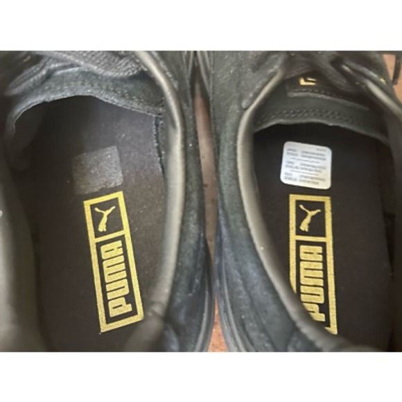 Puma Womens Sneaker Shoes Black Gold 36222202 Low Top Lace Up 8 M - Picture 4 of 8